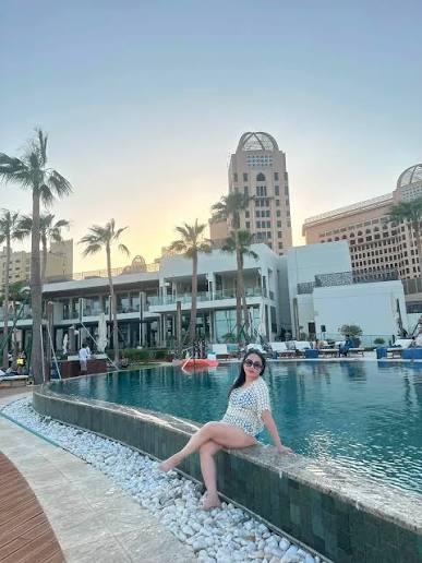 NAMI Ladies Beach Day Pass with Infinity Pool & Loungers in West Bay, Doha