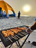 Island Hopping Adventure with BBQ setup and Bonfire