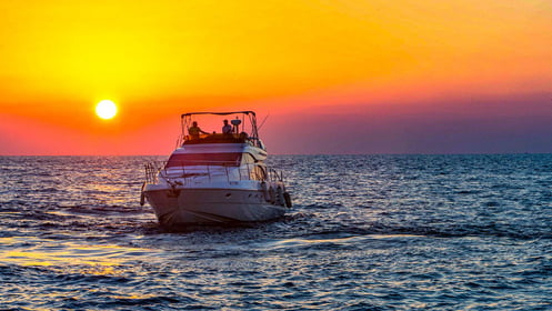 Sunset Yacht Experience Dubai | Luxury Cruise with Live BBQ & Beverages