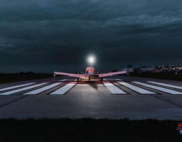 Romantic plane flight (night)