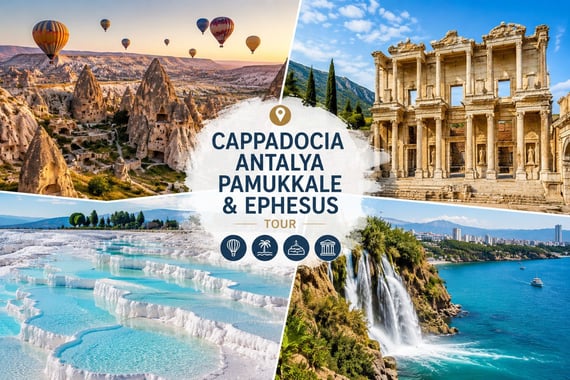 6 Days Cappadocia, Antalya, Pamukkale & Ephesus Tour from Istanbul
