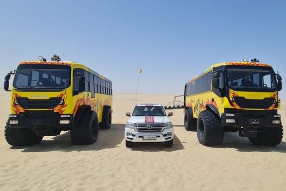 Qatar Desert Thrill: Monster Bus Adventure