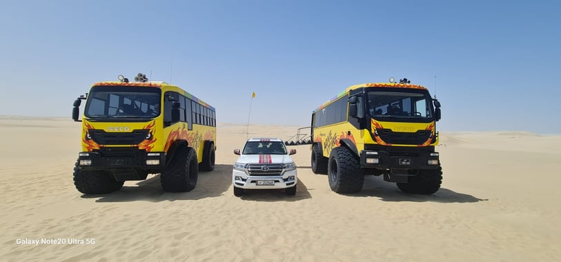 Qatar Desert Thrill: Monster Bus Ride Through the Dunes