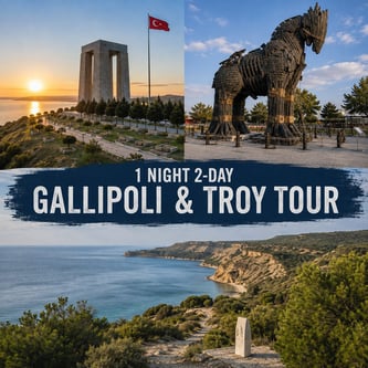 1 Night 2-Day Gallipoli & Troy Tour from Istanbul
