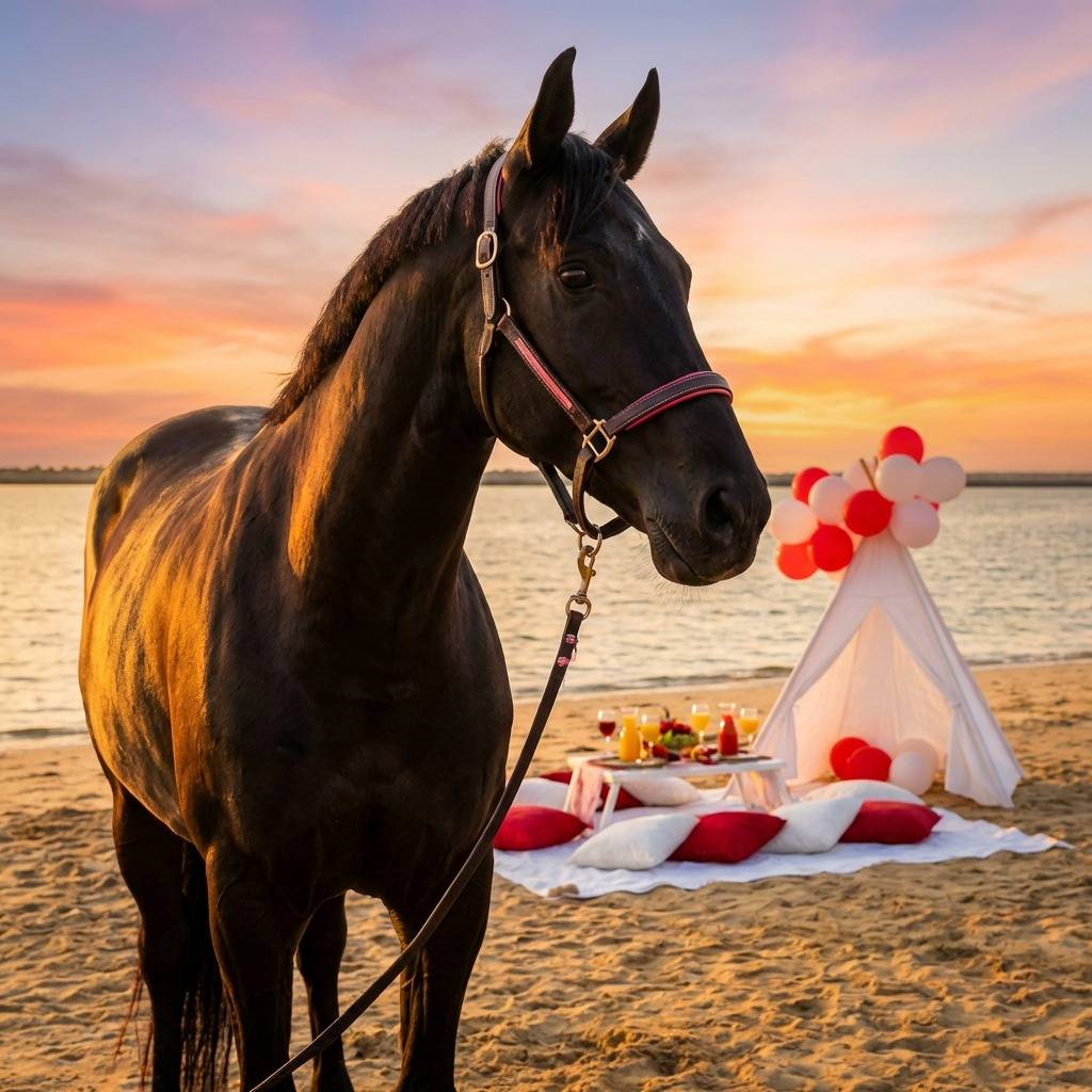 Horse Riding Adventure and Picnic by the Beach for Two
