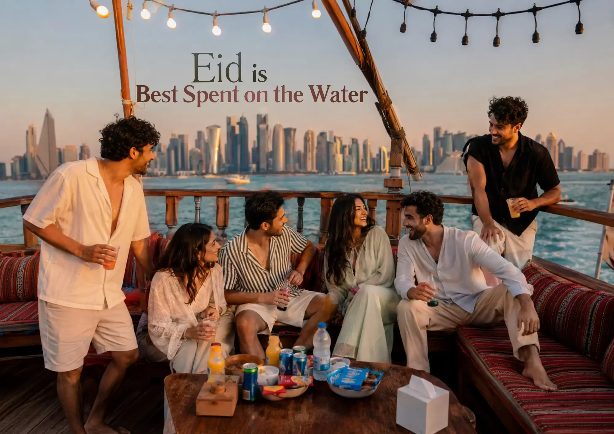 Dhow Cruise Doha — Private Traditional Boat Rental to Al Safliya Island